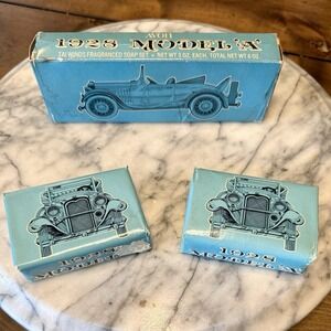 2pc VTG 1970s 70s Avon 1928 Model A Boxed Fragranced Soap Set TAI WINDS 6oz